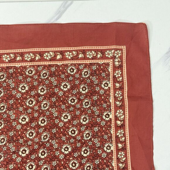 SOLD NWOT Sezane Floral Square Scarf Terry Cotton French Girl Parisian Chic - Picture 7 of 11